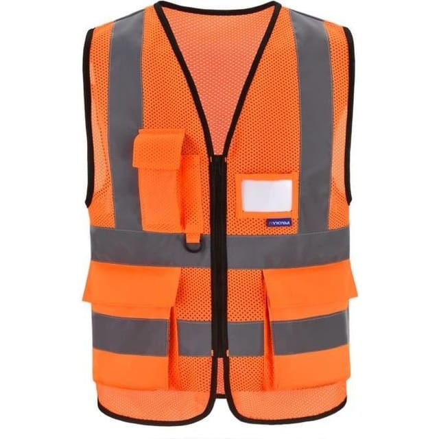 (xxxxl-orange) Warnweste – Orange – Erwachsene – Unisex
