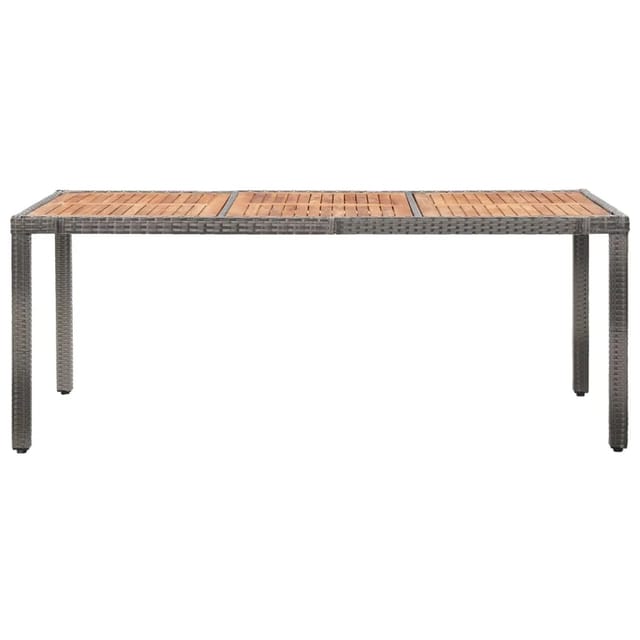 Gartenmöbelset 9-teilig Mit Kissen, Geflochtene Rattan, Grau