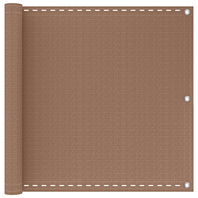 Balkonsichtschutz Taupe 75 X 700 Cm Hdpe Und Aluminium Vidaxl