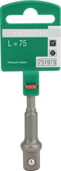 Hikoki 751973 Adapter 1/4" Innensechskant->1/2"aussenvierkant 75mm