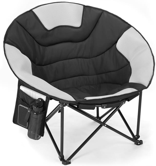 Tragbarer Campingstuhl, Leichter Klappstuhl, Outdoor-stuhl, Angelstuhl Mit Tragetasche, Max. Belastbarkeit 150 Kg – Schwarz