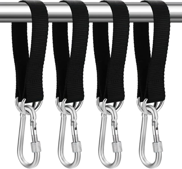 4 Sets Baumschaukelgurte, Aufhängegurte, 30 Cm X 25 Mm Starke Hängemattengurte, Verstellbare Schaukelaufhängegurte Mit 4 Karabinerhaken Und 4 D-ringen (30 Cm)