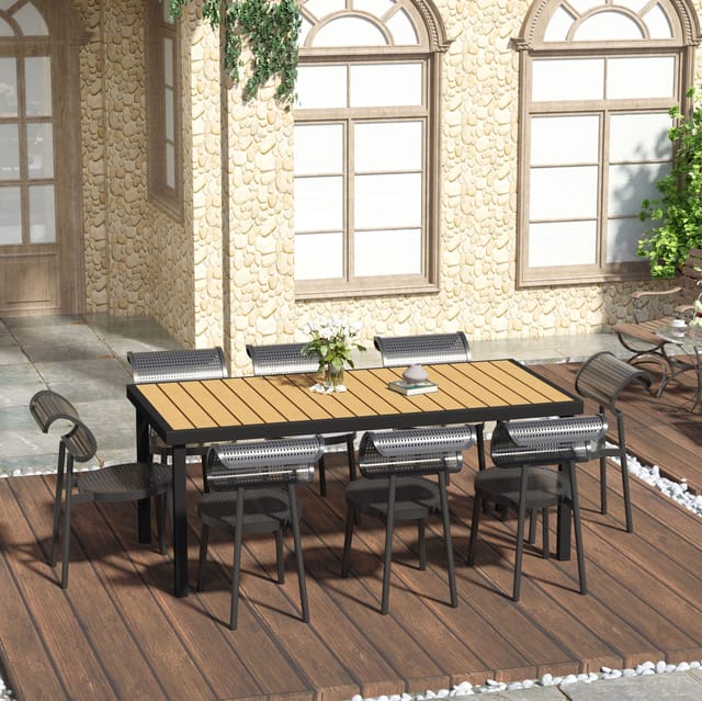 Tisch Esstisch Garten Stabil 190 X 90 Cm Aluminium Okmyhome