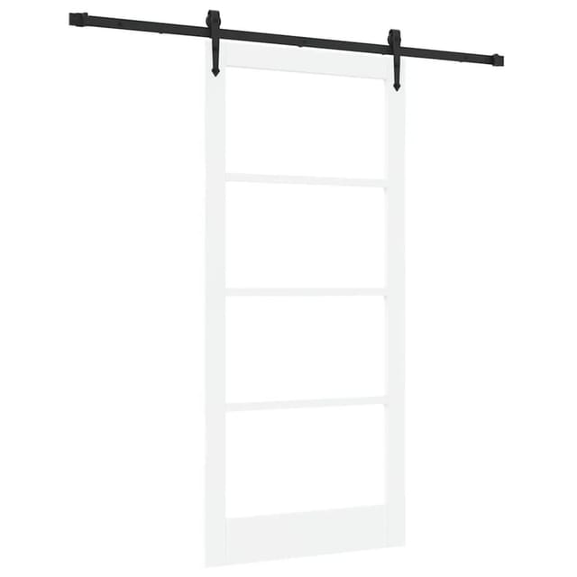 Vidaxl Sliding Door White And Black 93 X 202 Cm