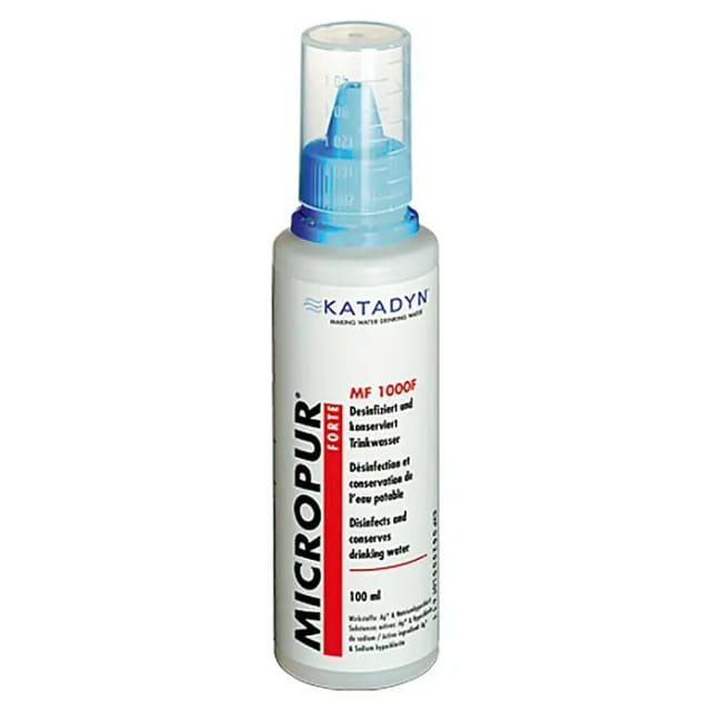 Katadyn Trinkwasserdesinfektion Micropur Forte MF 1.000F (100 ml, Max. ausreichend für Flüssigkeitsmenge: 1.000 l, Mit Chlor, Flüssig)