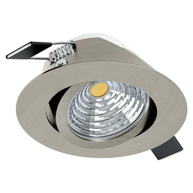 Eglo LED-Einbauleuchte SALICETO (Warmweiß, Durchmesser: 8,8 cm, Nickel-matt, 1 Stk.)