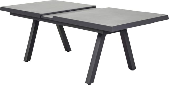Gartentisch Aluminium Vivera II 200/260 x 100 cm ausziehbar anthrazit