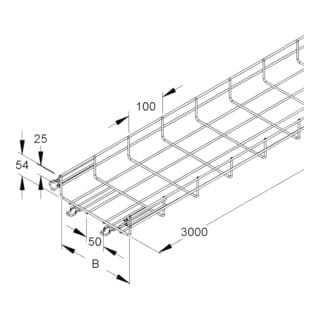 Niedax Gitterrinne 54x200x3000mm, CITO MTC 54.200 F