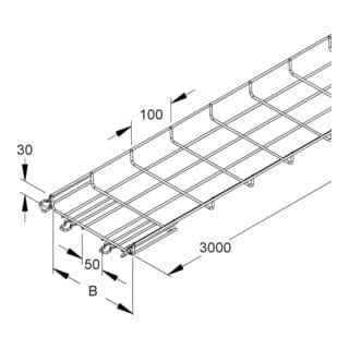 Niedax Gitterrinne 30x100x3000mm, CITO MTC 30.100 E3