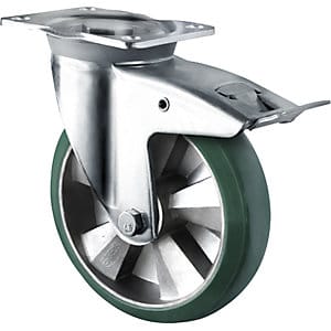 CASCOO Lenkrolle mit Totalfeststeller ø 200 mm Serie BAX7 Doppelkugellager K-Serie