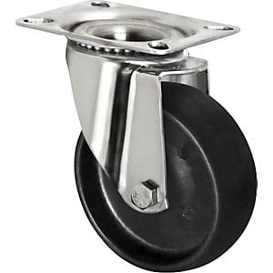 CASCOO Lenkrolle ø 125 mm Serie C4C4 Gleitlager Edelstahl