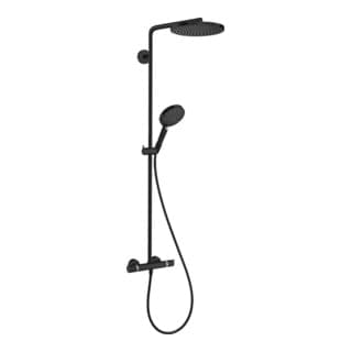 hansgrohe Showerpipe Raindance S 2jet, EcoSmart+, 6 l/min, schwarz matt