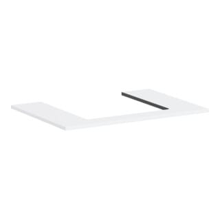 hansgrohe Konsole Xilesa E Ausschnitt mittig, 780x550mm, mattweiß