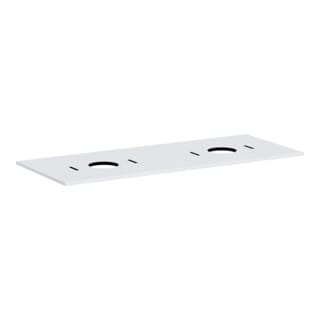 hansgrohe Konsole Xilesa E 1375x550mm, o. Hahnl., 2 Ausschn, m.-we