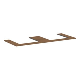 hansgrohe Konsole Xilesa E 1375x550mm, 2 Ausschn, Eiche Kaschmir