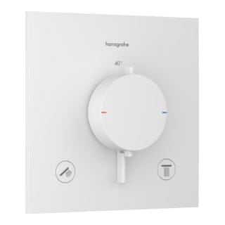 hansgrohe Thermostat Ecostat Comfort E UP, f 2 Verbraucher, 24 l/min, mattweiß