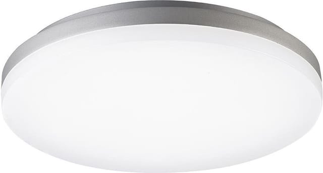Sigor Circel LED Deckenleuchte IP44, Ø: 22 cm 3000 K, Silber