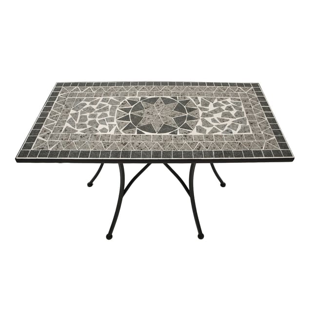 DEGAMO Wandtisch SIENA rechteckig 45x90cm, Eisen + Mosaik grau