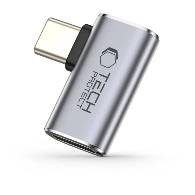Tech-Protect Ultraboost AA01 USB-C Angle Adapter - Grey