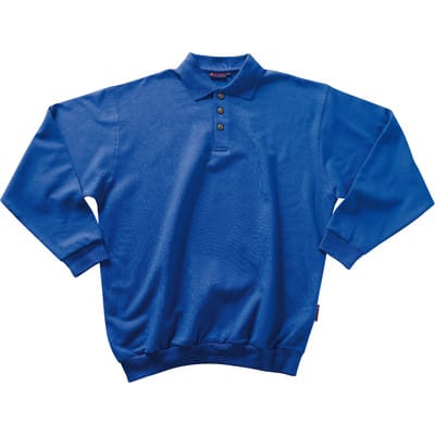Polo-Sweatshirt Trinidad 00785-280, kornblau, Größe 4XL