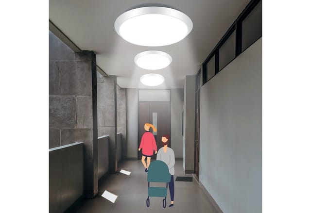 ZMH LED Deckenleuchte mit Bewegungsmelder Innen Deckenlampe I 15W Flurlampe 4000K, Neutralweiß, Spritzwassergeschützt Bewegunsmelder