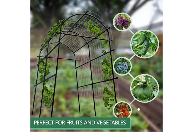 GarveeMore Spalier Rankhilfe Garten, U-förmiges Gartenbogen für Rankpflanze, Gemüse, Obst