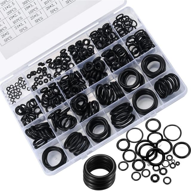 360-teiliges Sortiment An O-ring-dichtungen Aus Gummi Mit Unterlegscheiben Und Distanzstücken Für Wasserhähne, Fahrzeugklimaanlagen, Haushaltsgeräte, Lager Und Pumpen – 24 Größen