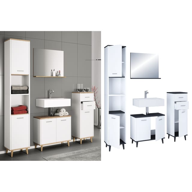 4-tlg. Komplett Badmöbel Set Landos L