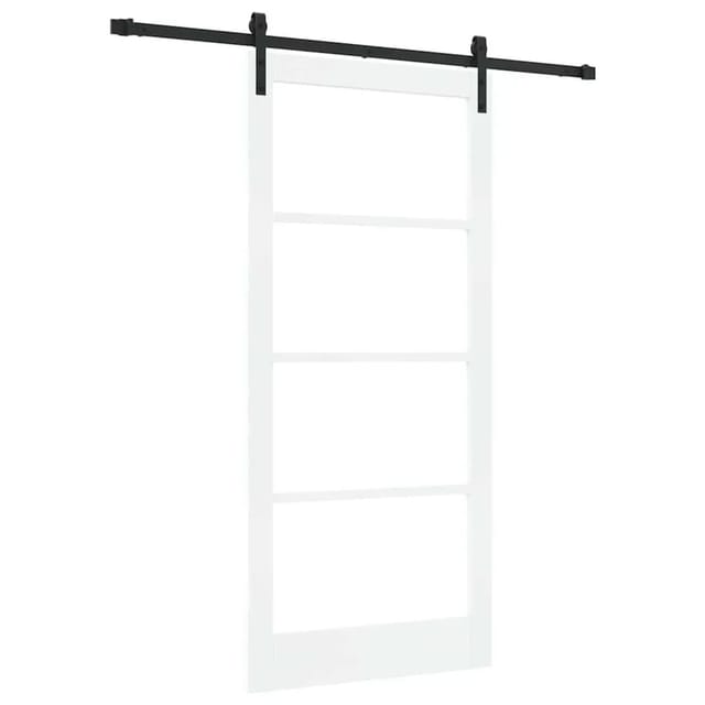 Vidaxl Sliding Door Orkdal White And Black 93 X 202 Cm
