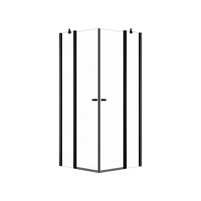 SCHÖNER WOHNEN KOLLEKTION Eckeinstieg »Gretia«, BxHxL: 80x200x80 cm, Türart: Pendeltür - schwarz
