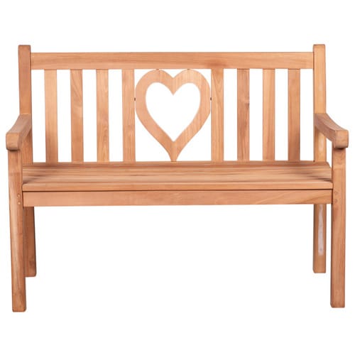 Gartenbank »Woodie Herz«, Teakholz, 2-Sitzer, BxTxH: 120 x 57 x 91 cm - braun