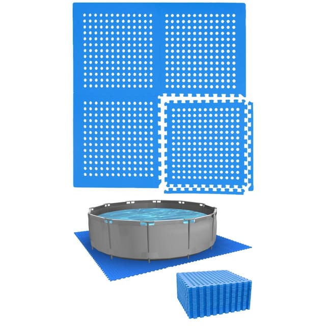 eyepower Poolunterlage für 244 cm Pool 28 EVA Matten 1cm Dick Blau