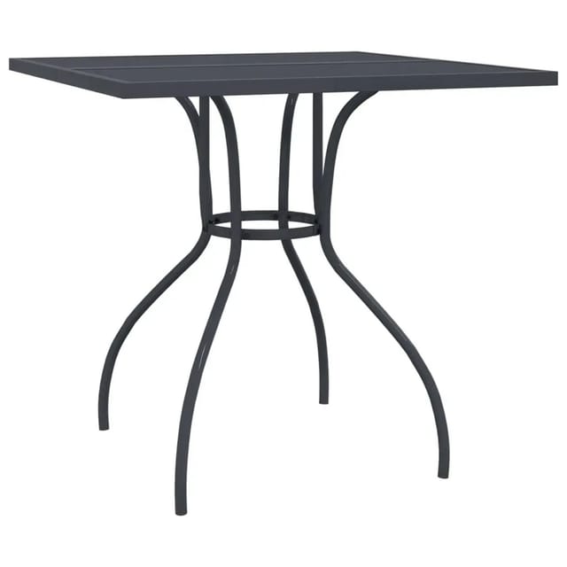 vidaXL Gartentisch Anthrazit 80x80x72,5 cm Stahlgeflecht 362731