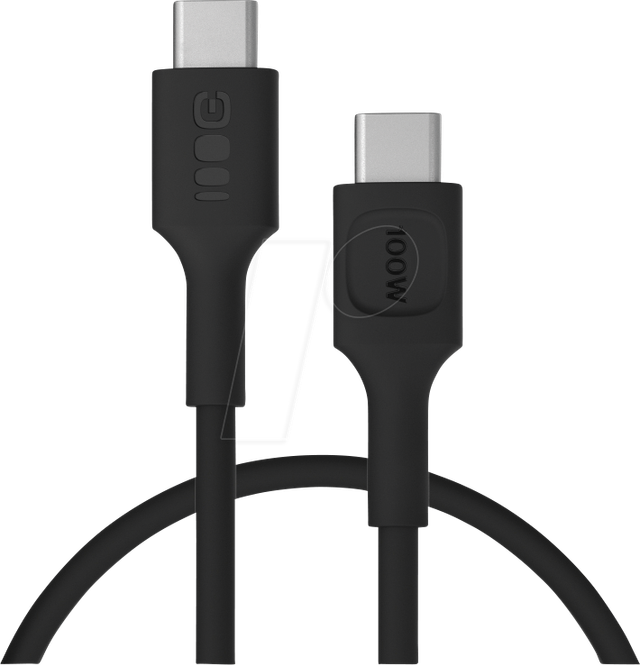 GC KAB100PF30PB - Daten-/ Ladekabel USB C-Stecker > C Stecker, 100 W, 0,3 m, schw