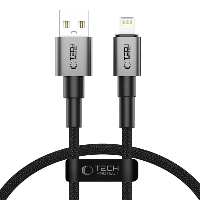 Tech-Protect Ultraboost DNA USB-A / Lightning Cable 12W/2.4A 25 cm - Grey