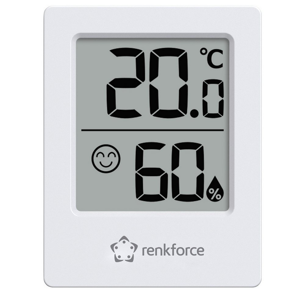 Renkforce Hygrometer Renkforce RF-6417554 Funk-Thermo-/Hygrometer Weiß RF-6417554 Bild 2