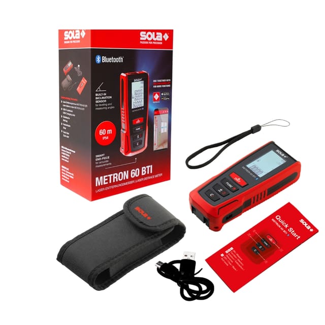 Sola Laser Entfernungsmesser Metron 60 Bti Bluetooth Gürteltasche 71027201