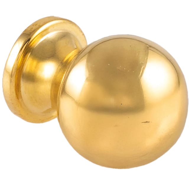 Technik Team Möbelknopf Isse Ø 20mm - Tiefe 26mm, Sockel Ø 16mm, Messing Poliert