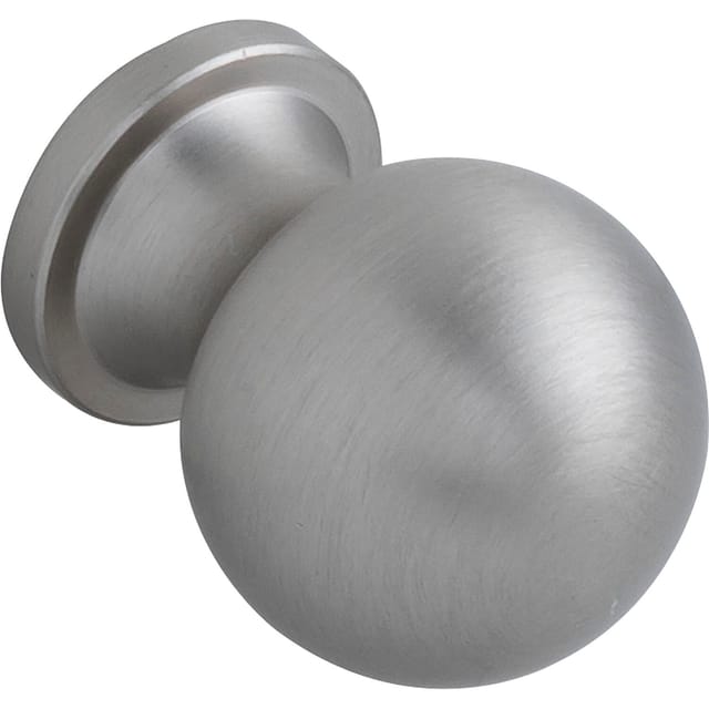 Technik Team Möbelknopf Isse Ø 20mm - Tiefe 26mm, Sockel Ø 16mm, Messing Edelstahl-effekt