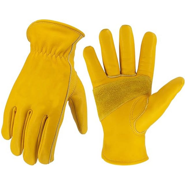 Arbeitshandschuhe Aus Rindsleder (m) — Outdoor- Und Schutzhandschuhe — Industrielle Sicherheitshandschuhe — Ideal Für Autoreparaturen, Umzüge Und Gartenarbeit