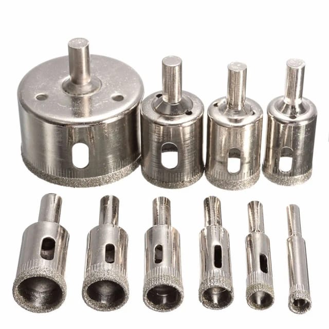 Hss-diamantbohrer-set Für Elektrowerkzeuge, Für Fliesen, Marmor, Glas, Keramik, Lochsägen, 6–30 Mm, 10-teilig