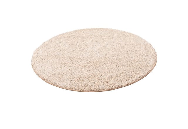 Snapstyle Luxus Hochflor Langflor Teppich Milano Rund Beige 100x100cm