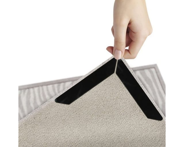 BAYLI Antirutsch Teppichunterlage 8-teiliges Set Teppich Greifer anti-rutsch mit Klebestreifen, wiederv