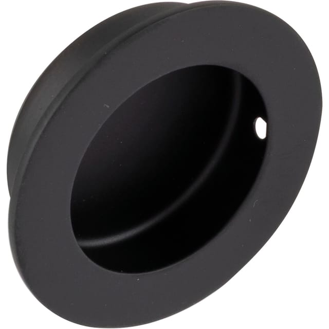 Technik Team Muschelgriff Edana Ii Ø 50mm, Einlassgriff Aus Edelstahl Schwarz Matt