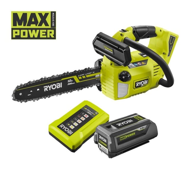 Ryobi Akku-motorsäge Ry36thcsy30a-140 36v Brushless Mit 30 Cm Schwert Und Rac256 Tasche