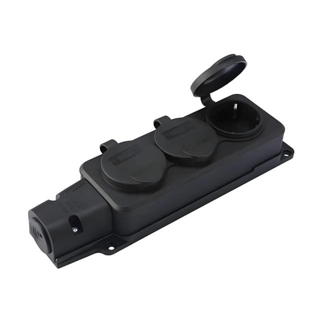 Jssevn Wandsteckdose 3 X 2p+e 16a / 230vac Ip20 Deutsche Ausführung Aufputzsteckdose Für Wandmontage