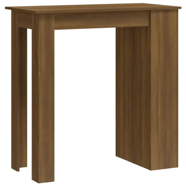 Bartisch Mit Regal Braun Eiche 102x50x103,5 Cm Holzwerkstoff Vidaxl
