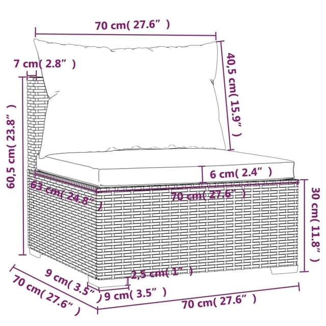 Prolenta Premium 4-tlg. Garten-lounge-set Mit Auflagen Poly