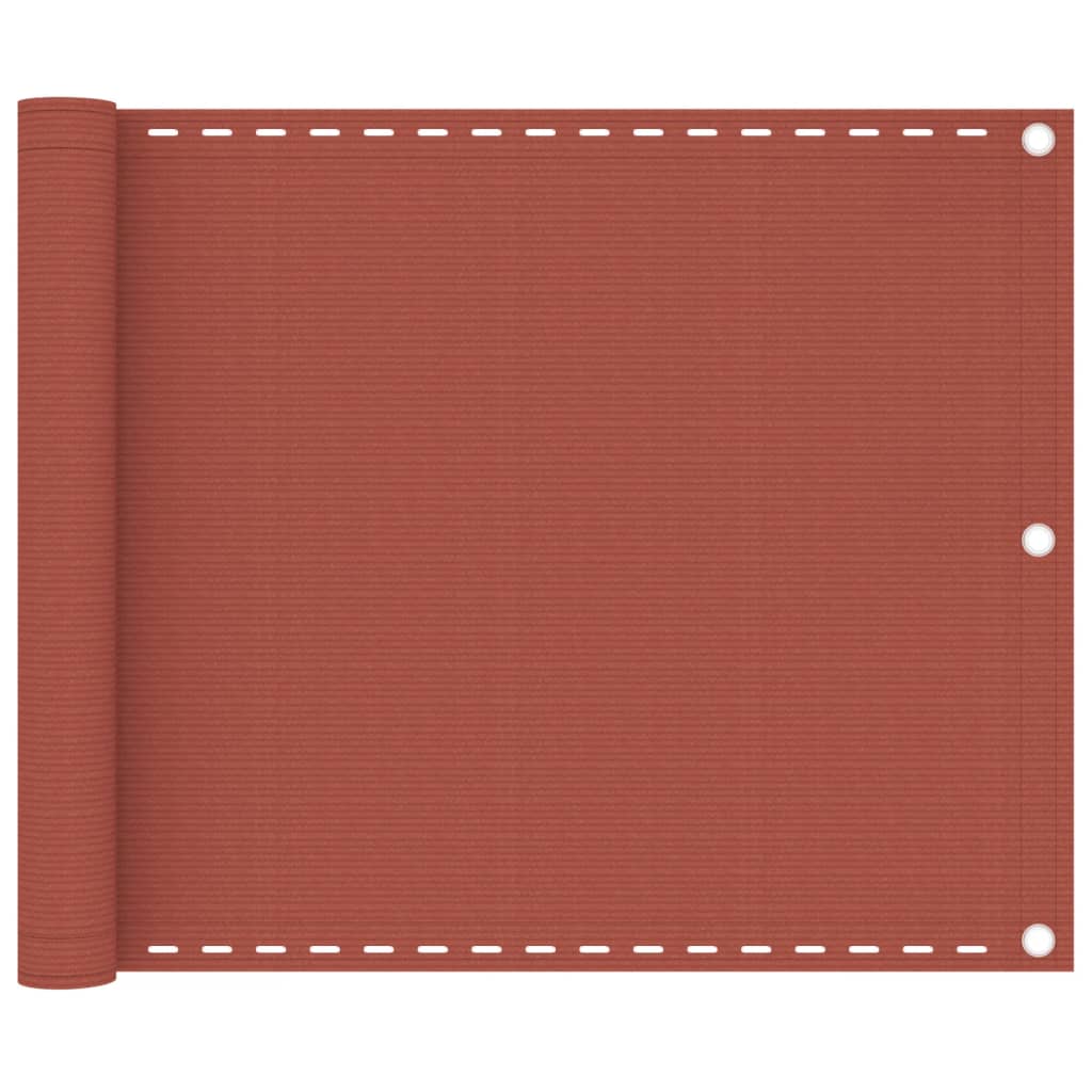 Balkon-sichtschutz Terracotta-rot 75x400 Cm Hdpe Vidaxl
