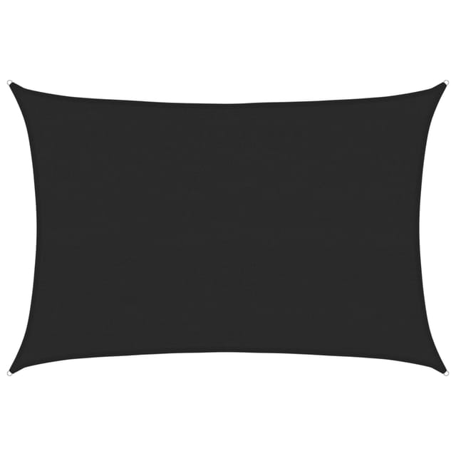 Sonnensegel 160 G/m² Schwarz 4x6 M Hdpe Vidaxl